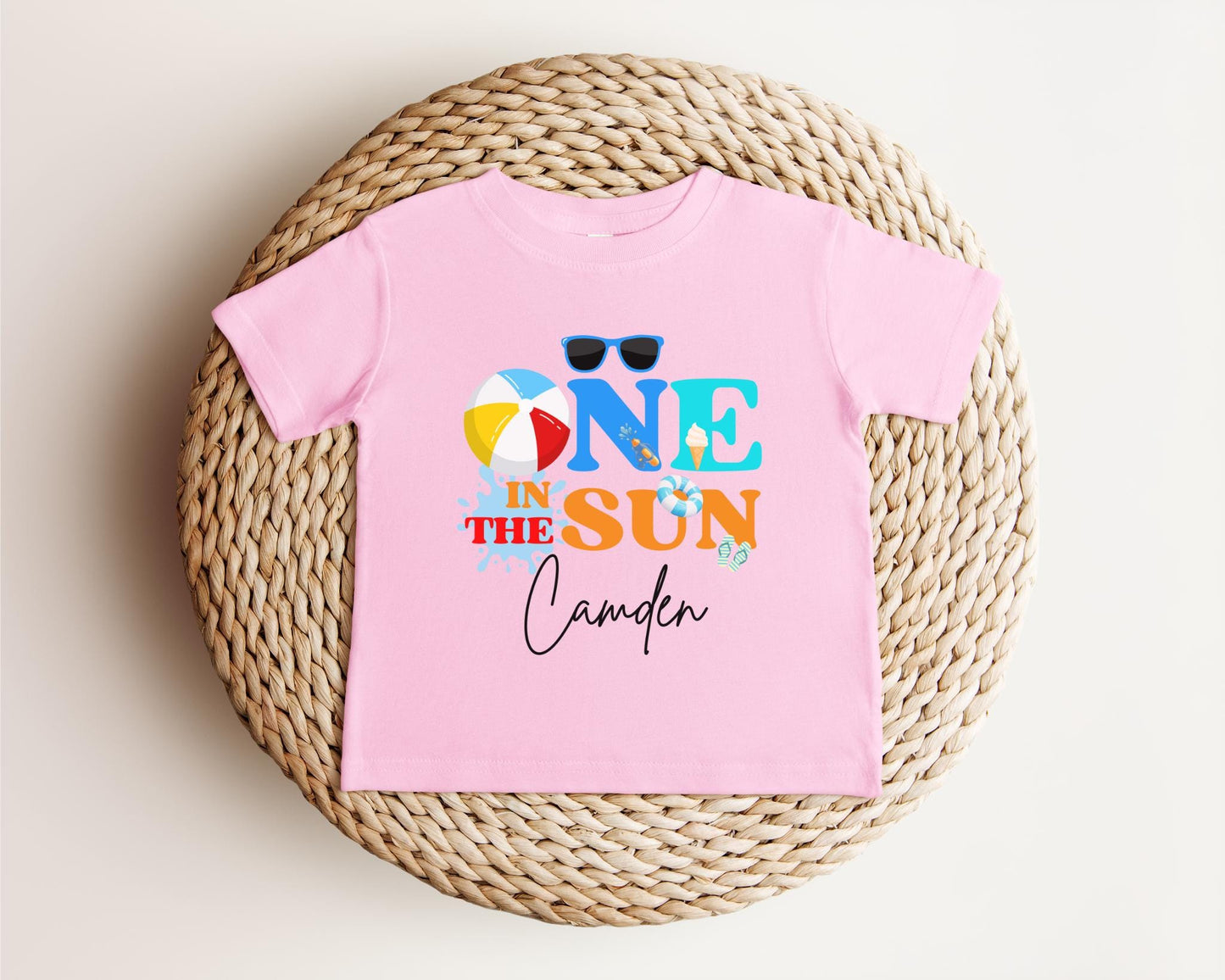 Personalized One In The Sun Pool Party Theme Birthday Boy Shirt | 1st Birthday Outfit | Summer Splish Splash Swimming Pool Birthday Party
