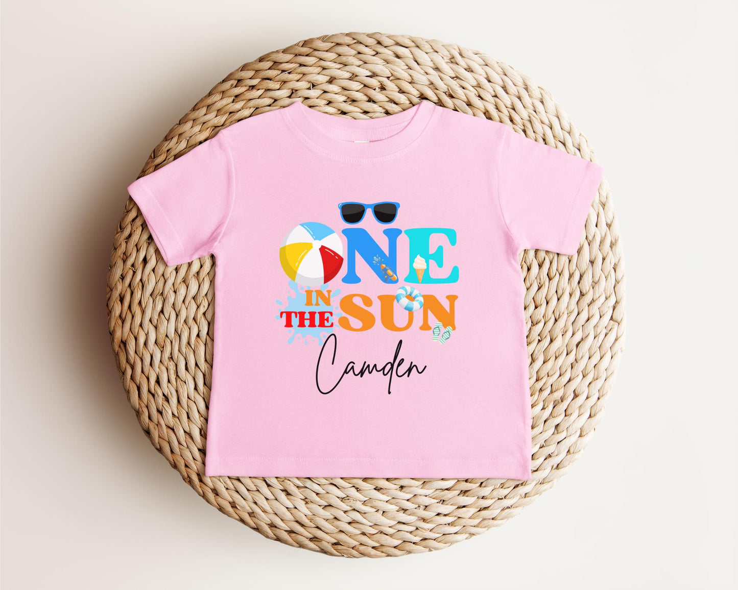 Personalized One In The Sun Pool Party Theme Birthday Boy Shirt | 1st Birthday Outfit | Summer Splish Splash Swimming Pool Birthday Party