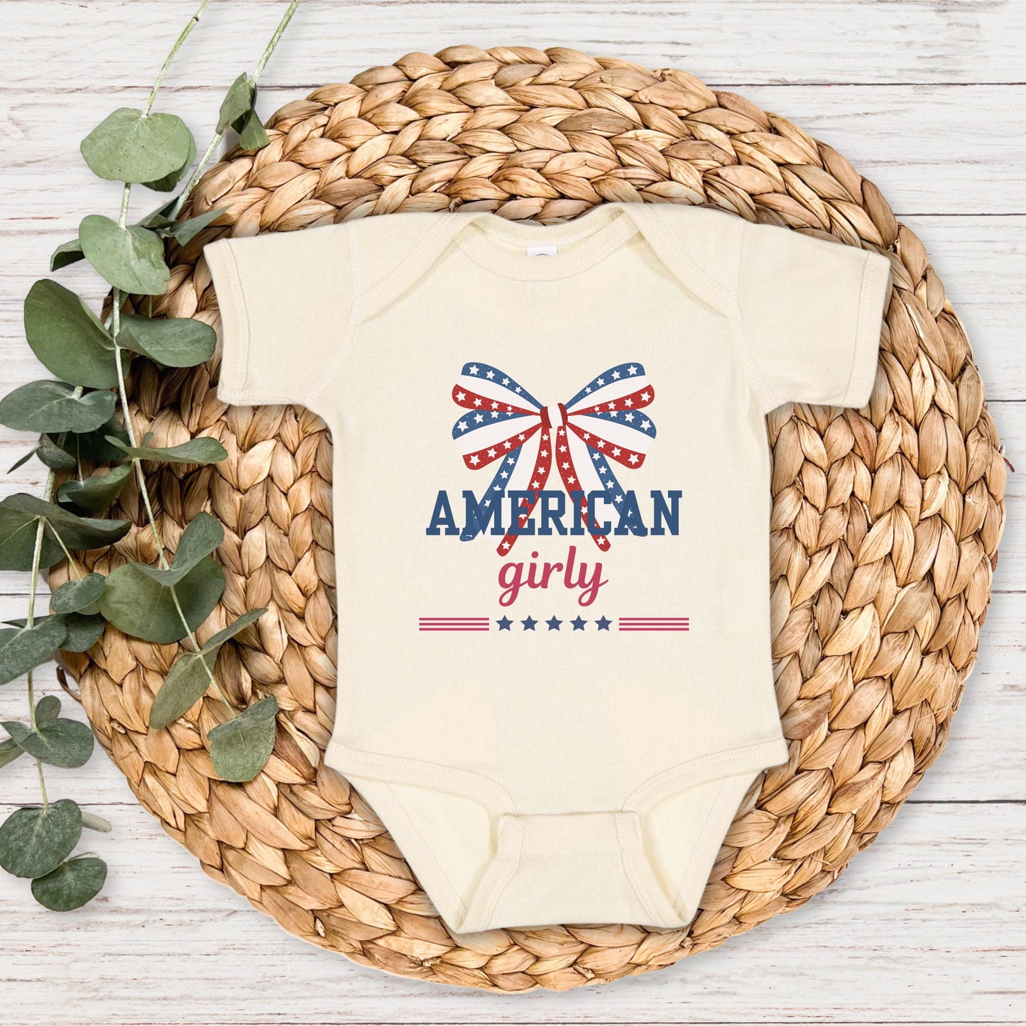 American Girly Fourth of July Tee: Patriotic Coquette Independence Day Outfit
