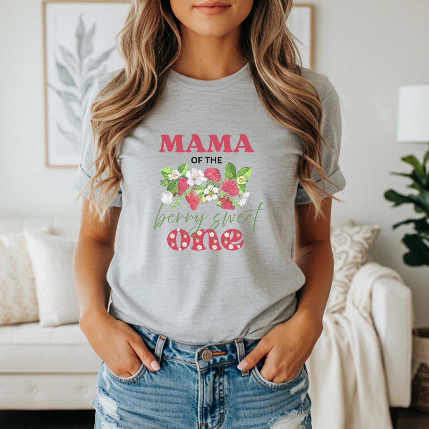 Personalized Strawberry 1st Birthday Shirt: Berry Sweet One Matching Family Party Tee