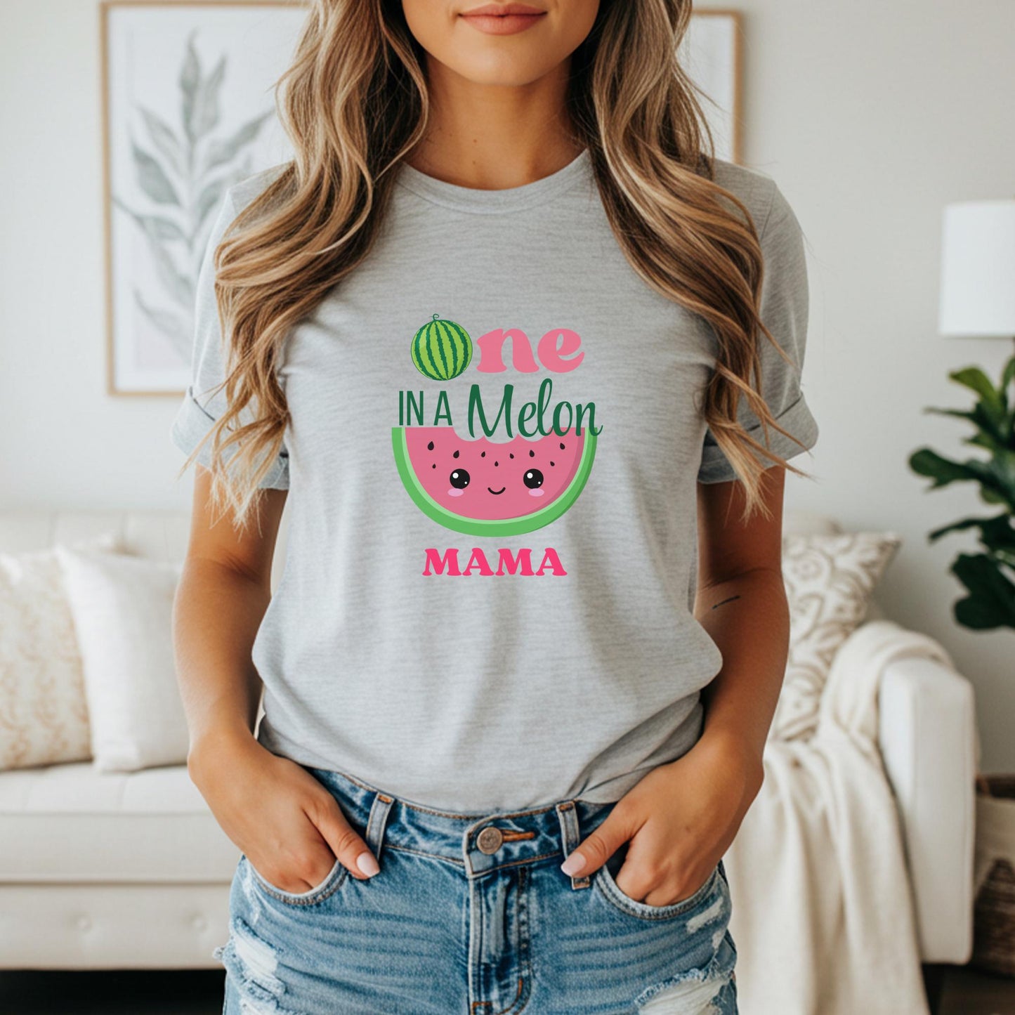 Personalized One in a Melon First Birthday Family Matching Shirts: Watermelon Themed Girl's 1st Summer Birthday Party Outfit