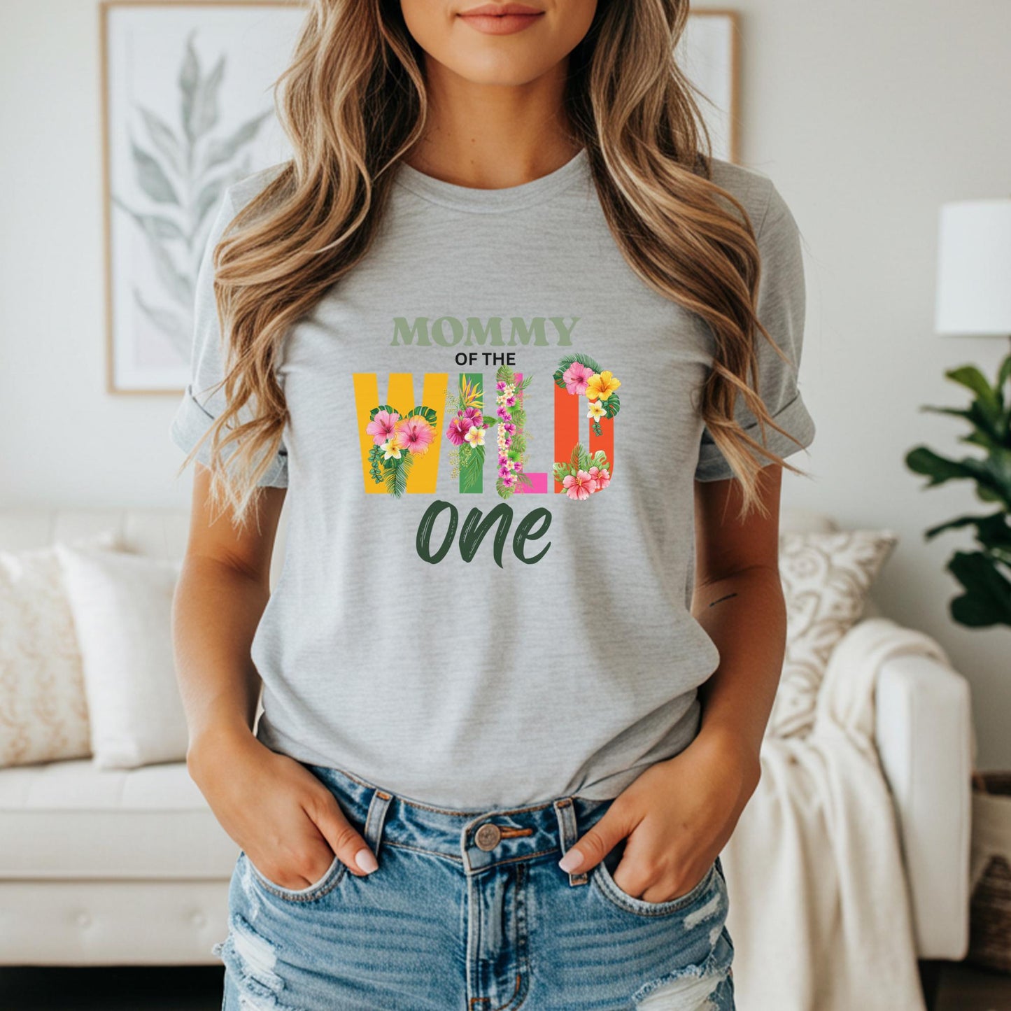 Tropical First Birthday Family Matching Shirts: Luau 1st Birthday Floral Girls Outfit