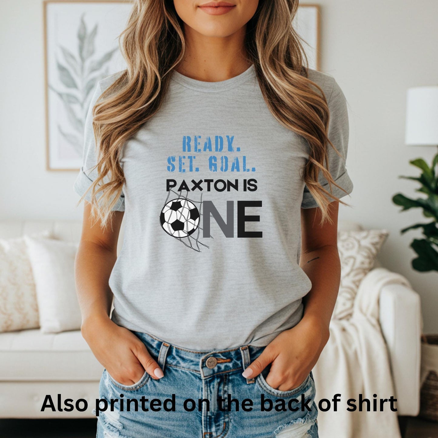 Personalized First Birthday Soccer Shirt | Soccer 1st Birthday Party Family Matching Outfit | Baby Birthday T-Shirt | Sports Themed Tee Gift