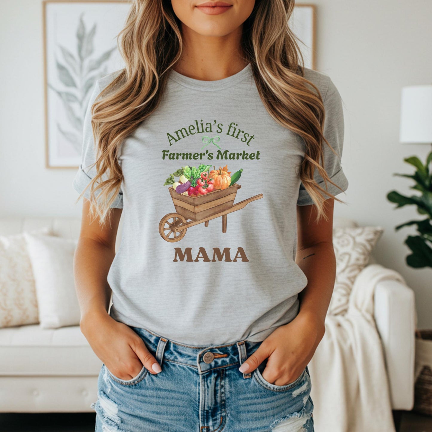 Farmer's Market Theme First Birthday Family Matching Shirts: Spring Summer Flower Vegetables Market 1st Birthday Party Outfit