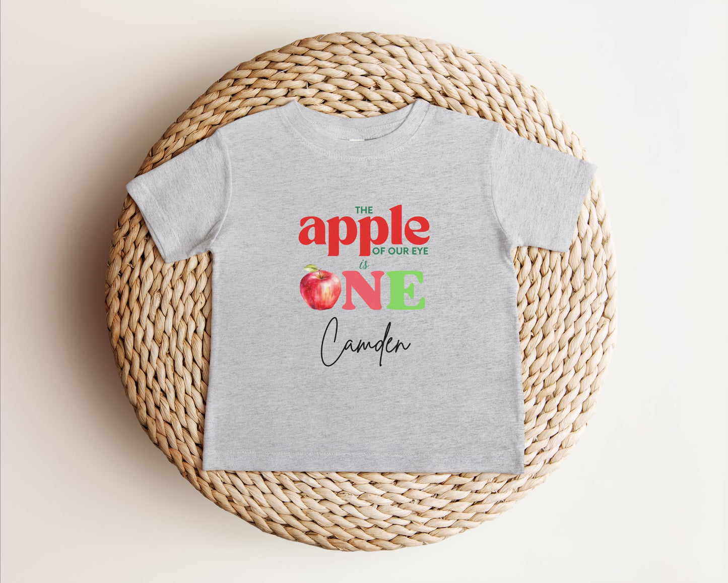 Personalized Apple Themed First Birthday Shirt: Custom Fall 1st Birthday Party Outfit