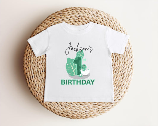Dinosaur First Birthday Shirt | 1st Birthday Outfit | Personalized Birthday Tee | Custom Birthday Kids Gift | One A Saurus Baby Shirt
