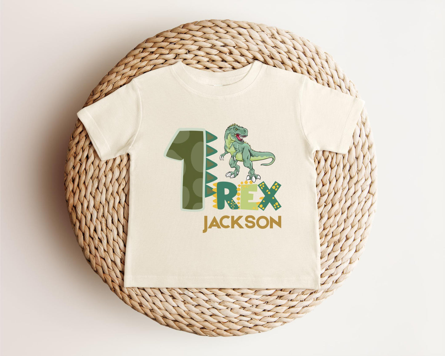 Dinosaur First Birthday Shirt | 1st Birthday Outfit | Personalized Tee for Boy Girl | Custom Kids Gift | Birthday T-Rex Toddler Shirt