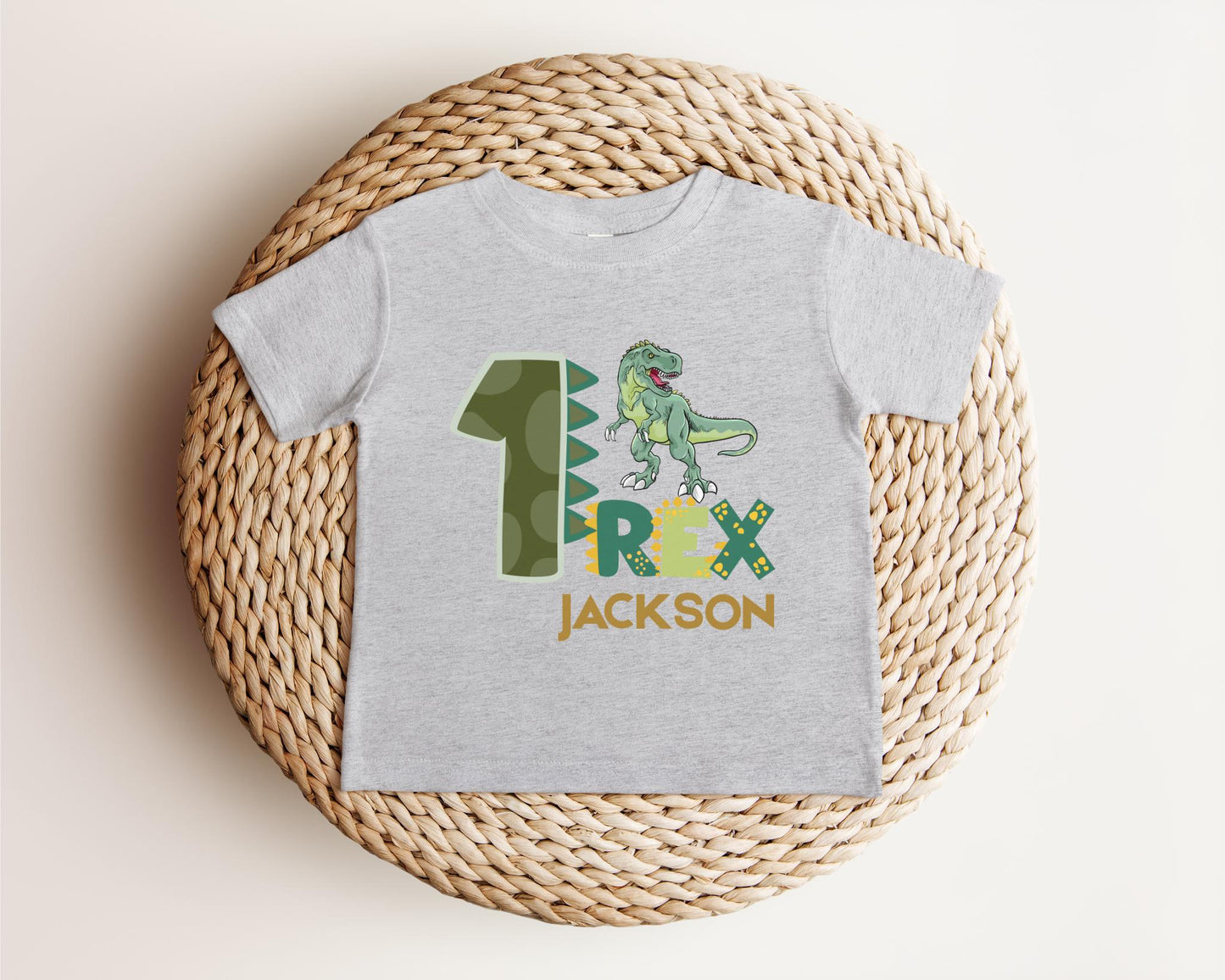 Dinosaur First Birthday Shirt | 1st Birthday Outfit | Personalized Tee for Boy Girl | Custom Kids Gift | Birthday T-Rex Toddler Shirt