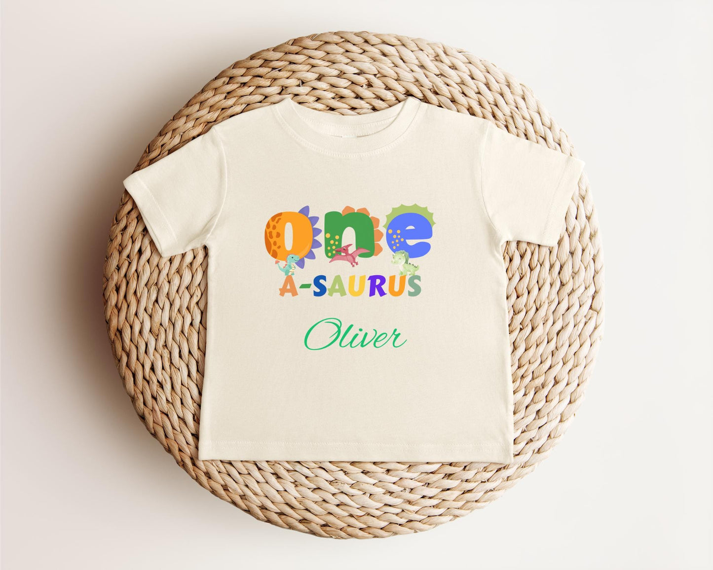 Dinosaur First Birthday Shirt | 1st Birthday Outfit | Personalized Birthday Tee | Custom Birthday Kids Gift | One A Saurus Shirt