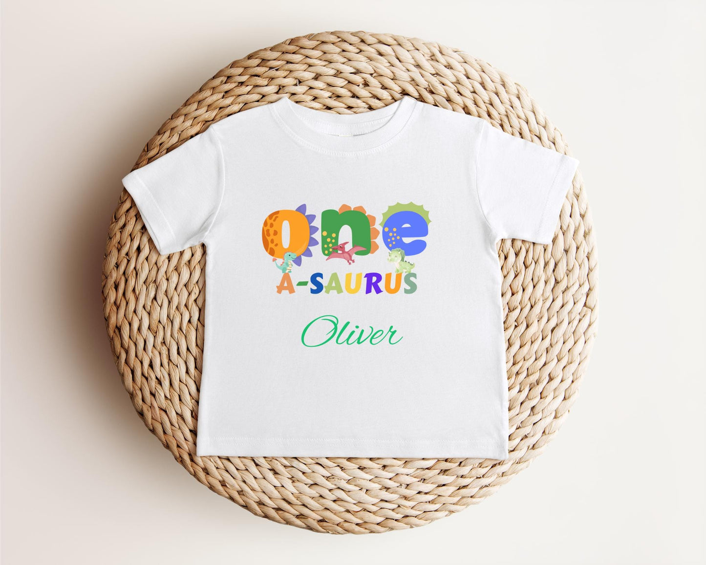 Dinosaur First Birthday Shirt | 1st Birthday Outfit | Personalized Birthday Tee | Custom Birthday Kids Gift | One A Saurus Shirt