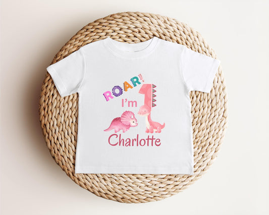Dinosaur First Birthday Shirt | 1st Birthday Outfit | Personalized Birthday Tee | Custom Birthday Kids Gift | One A Saurus Shirt