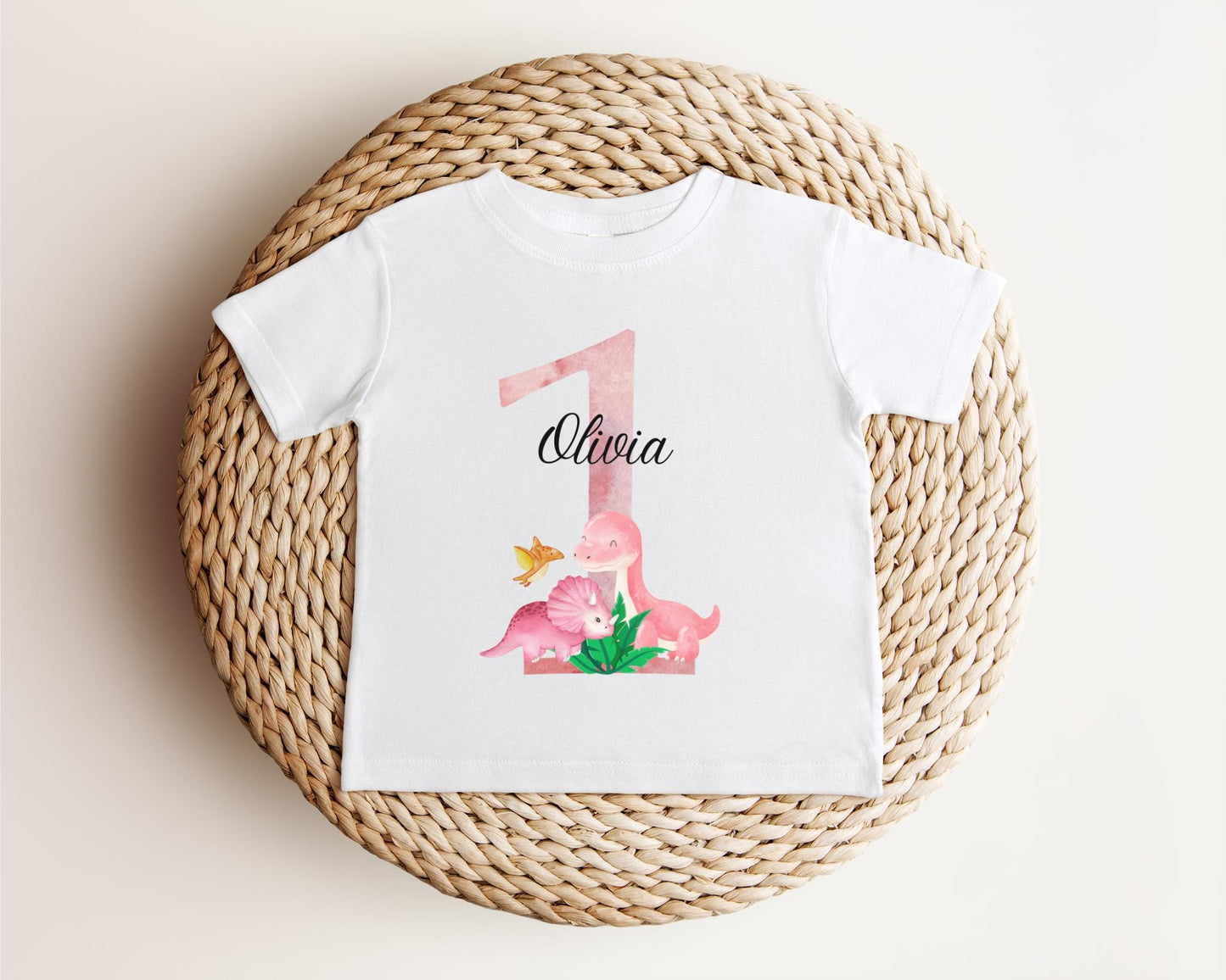 Dinosaur First Birthday Shirt | 1st Birthday Outfit | Personalized Birthday Tee | Custom Birthday Girls Gift | One A Saurus Shirt