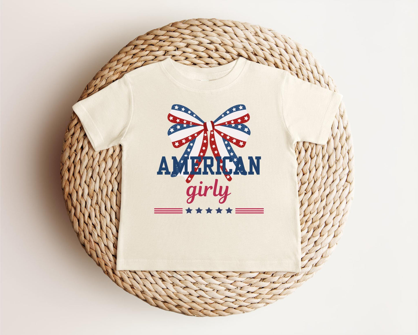 American Girly Fourth of July Tee: Patriotic Coquette Independence Day Outfit