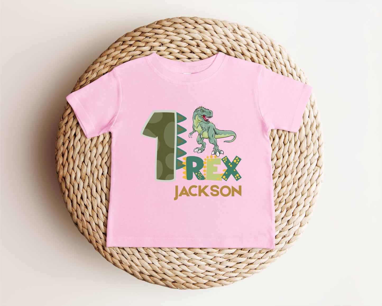 Dinosaur First Birthday Shirt | 1st Birthday Outfit | Personalized Tee for Boy Girl | Custom Kids Gift | Birthday T-Rex Toddler Shirt