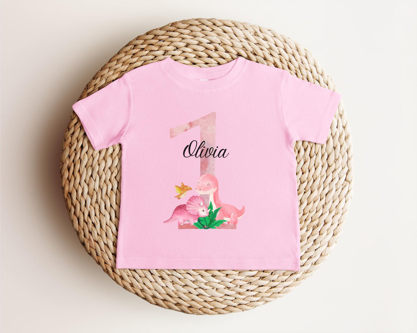 Dinosaur First Birthday Shirt | 1st Birthday Outfit | Personalized Birthday Tee | Custom Birthday Girls Gift | One A Saurus Shirt