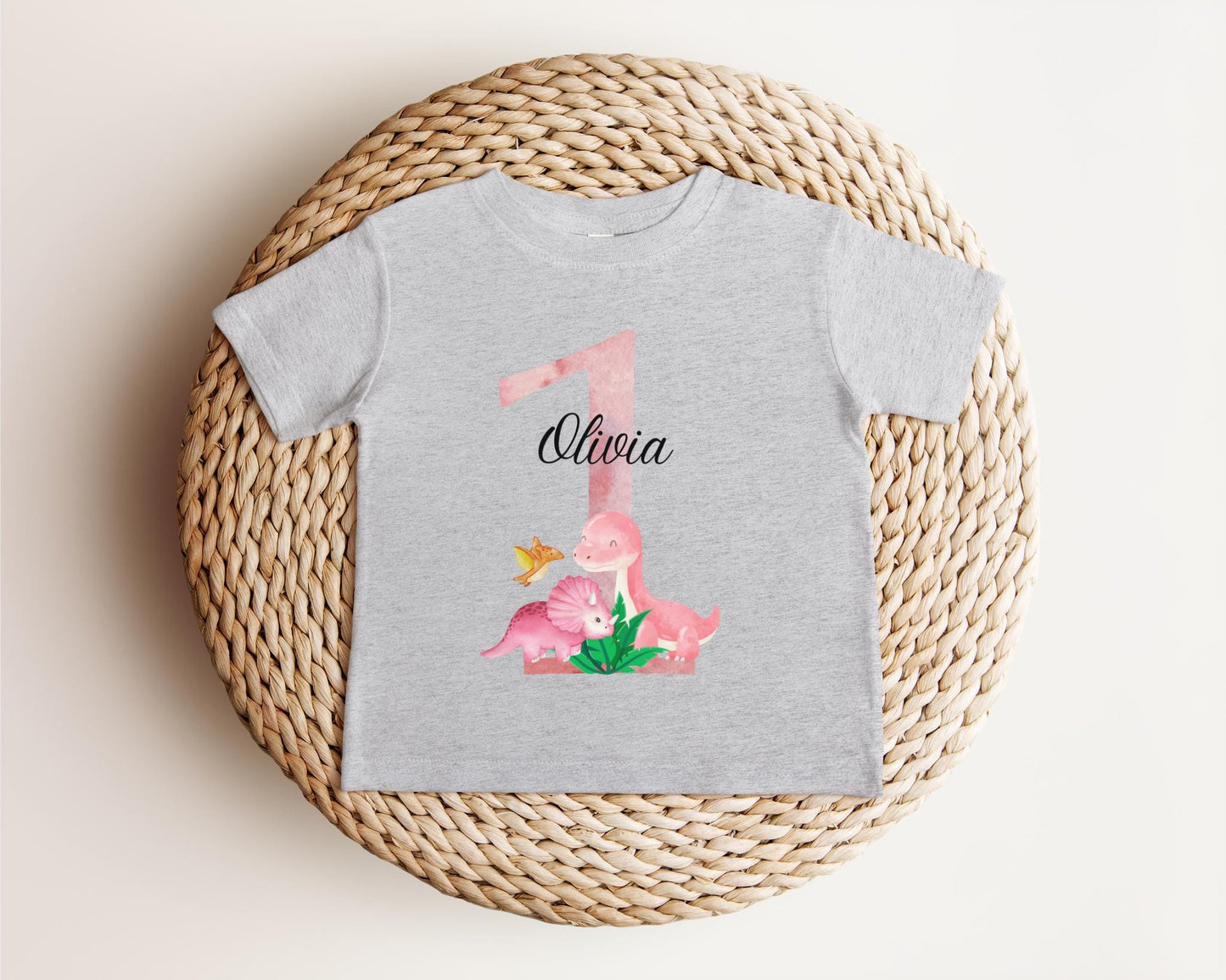 Dinosaur First Birthday Shirt | 1st Birthday Outfit | Personalized Birthday Tee | Custom Birthday Girls Gift | One A Saurus Shirt