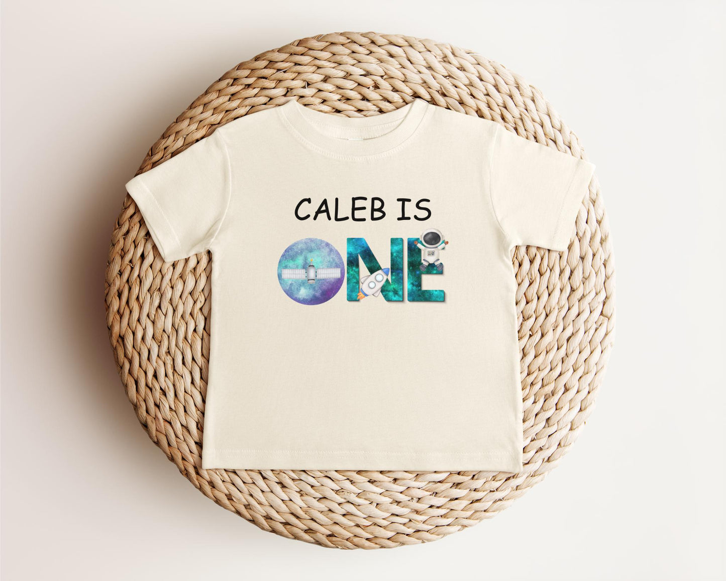 Personalized Astronaut Kids Birthday Shirt | Space Custom Todder T-Shirt | Galaxy Themed Birthday Outfit | Planet Rocket Birthday Tee