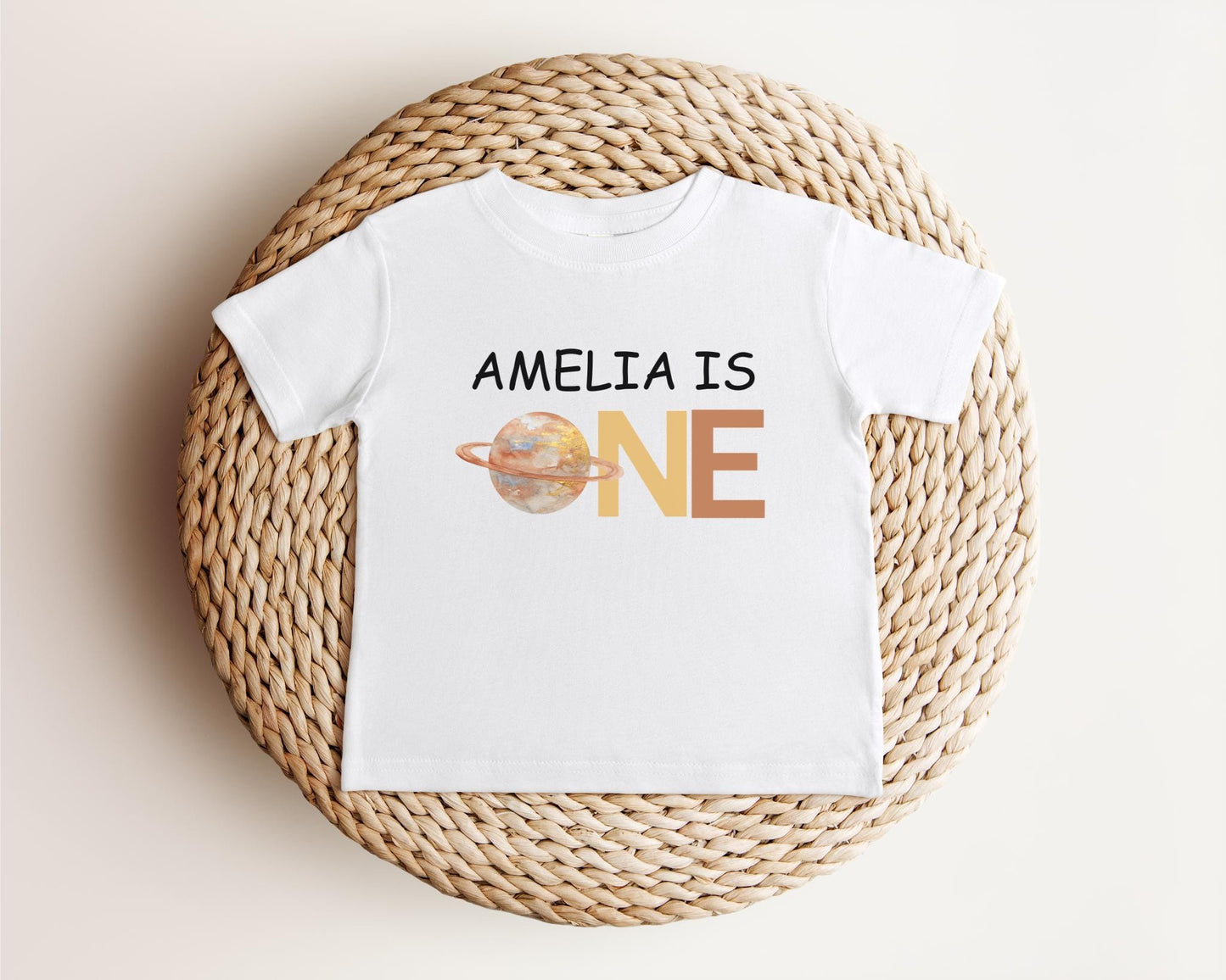 Personalized Astronaut Kids Birthday Shirt | Space Custom Todder T-Shirt | Galaxy Themed Birthday Outfit | Planet Rocket Birthday Tee