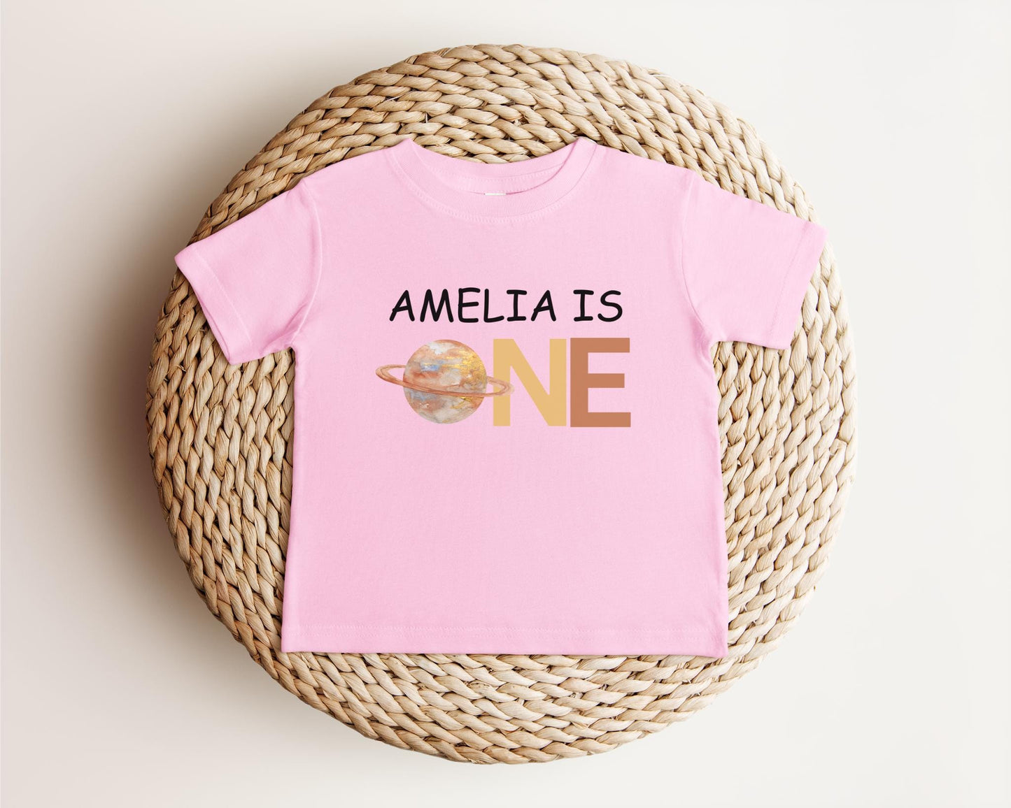 Personalized Astronaut Kids Birthday Shirt | Space Custom Todder T-Shirt | Galaxy Themed Birthday Outfit | Planet Rocket Birthday Tee