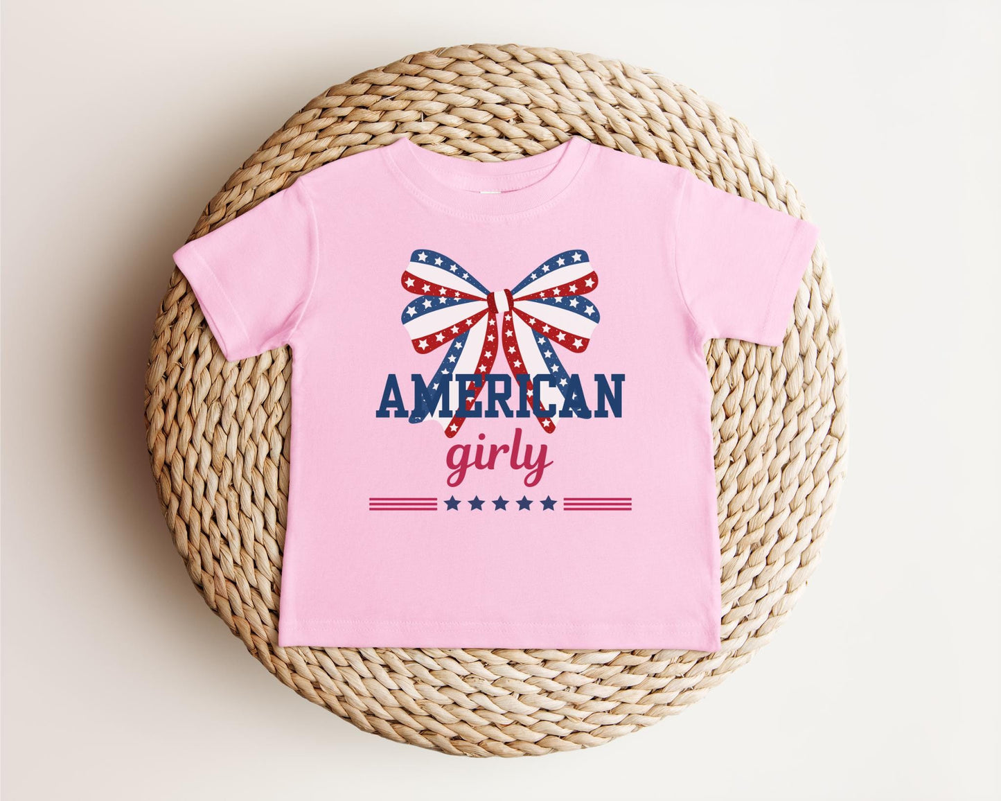 American Girly Fourth of July Tee: Patriotic Coquette Independence Day Outfit