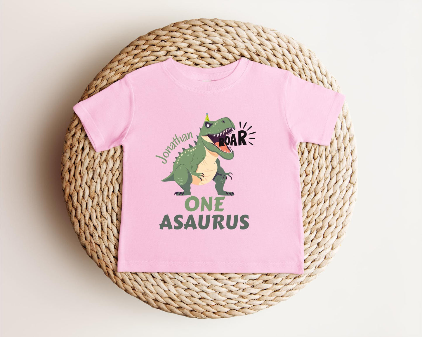 Dinosaur First Birthday One-a-saurus Shirt | Personalized 1st Birthday Outfit for Boys Girls | Custom Kids Gift | Birthday T-Rex Tee