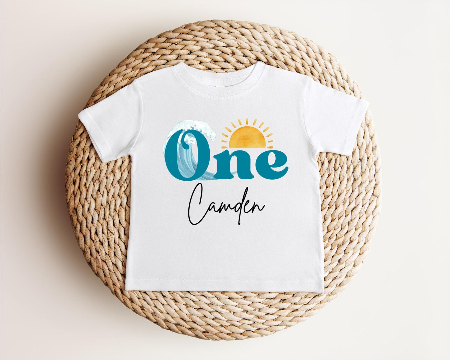 Personalized Surf First Birthday Shirt | The Big One Shirt | 1st Birthday Tee | Catch A Wave Birthday Outfit | Toddler Boy Surfer