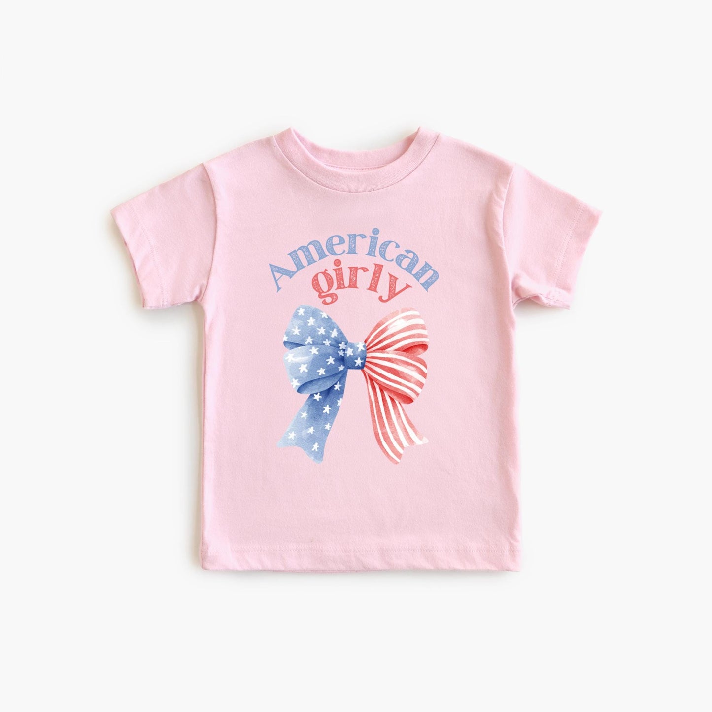 American Girly Shirt | 4th of July Outfit for Girl | Retro Independence Day Tee | Patriotic Coquette Shirts | Memorial Day | USA Freedom Tee