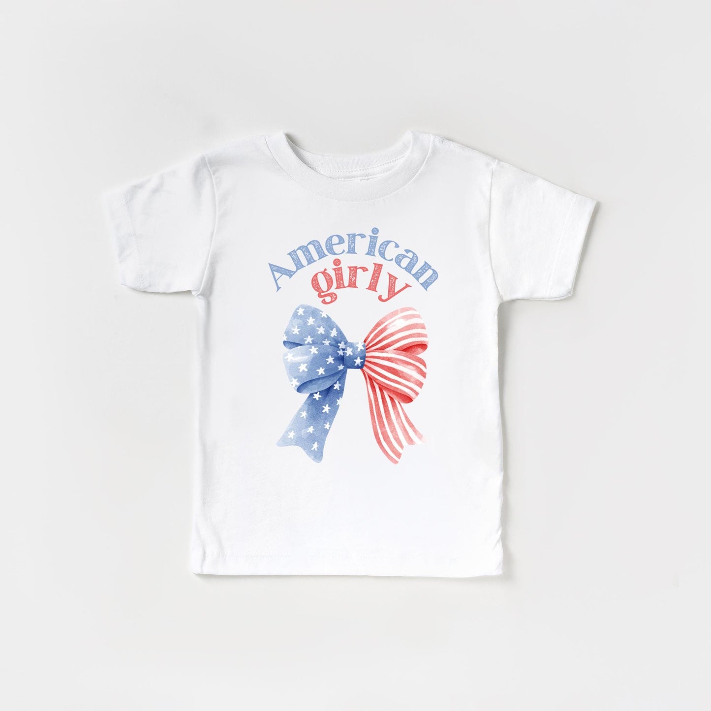 American Girly Shirt | 4th of July Outfit for Girl | Retro Independence Day Tee | Patriotic Coquette Shirts | Memorial Day | USA Freedom Tee