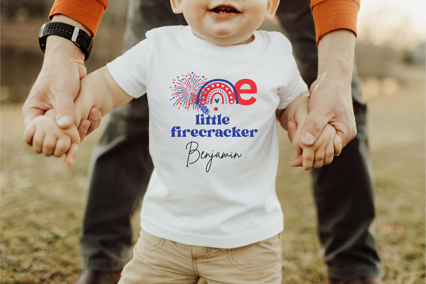 One Little Firecracker First Birthday Shirt | Patriotic Fourth of July 1st Birthday Party Outfit
