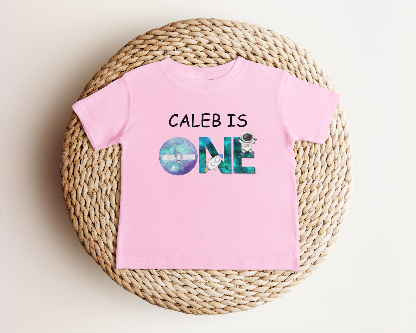 Personalized Astronaut Kids Birthday Shirt | Space Custom Todder T-Shirt | Galaxy Themed Birthday Outfit | Planet Rocket Birthday Tee