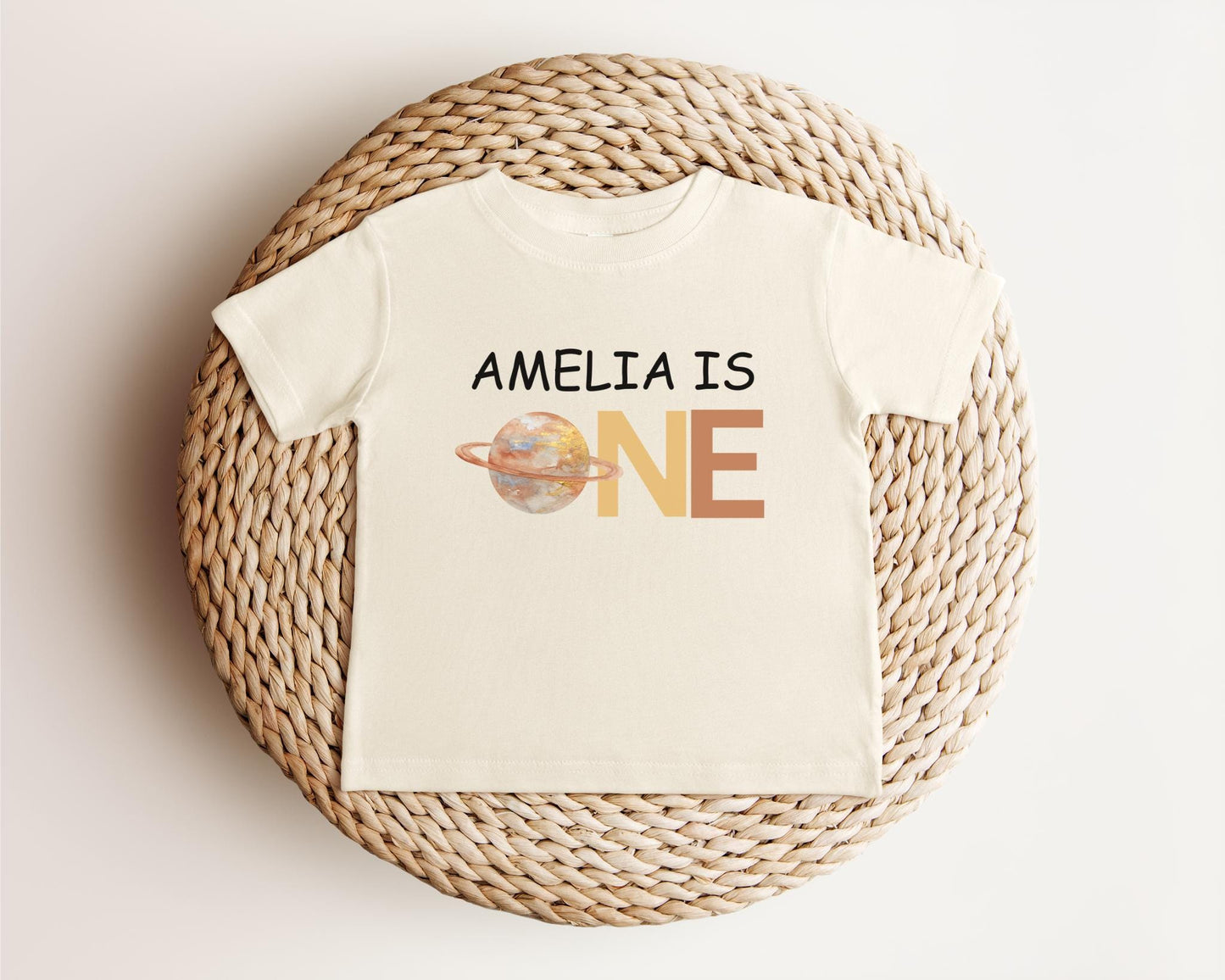 Personalized Astronaut Kids Birthday Shirt | Space Custom Todder T-Shirt | Galaxy Themed Birthday Outfit | Planet Rocket Birthday Tee