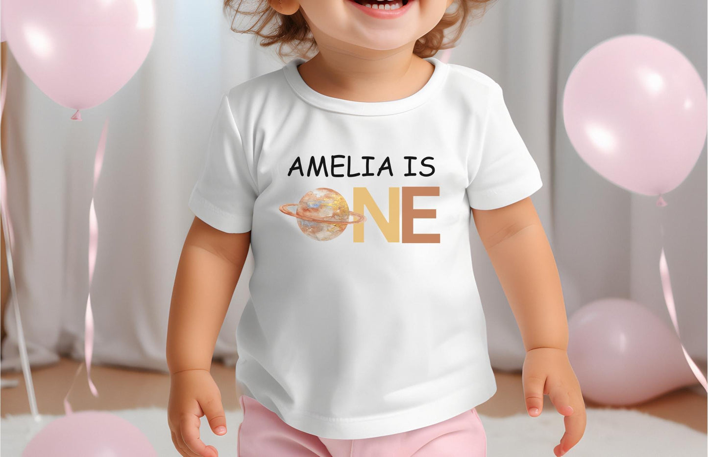 Personalized Astronaut Kids Birthday Shirt | Space Custom Todder T-Shirt | Galaxy Themed Birthday Outfit | Planet Rocket Birthday Tee