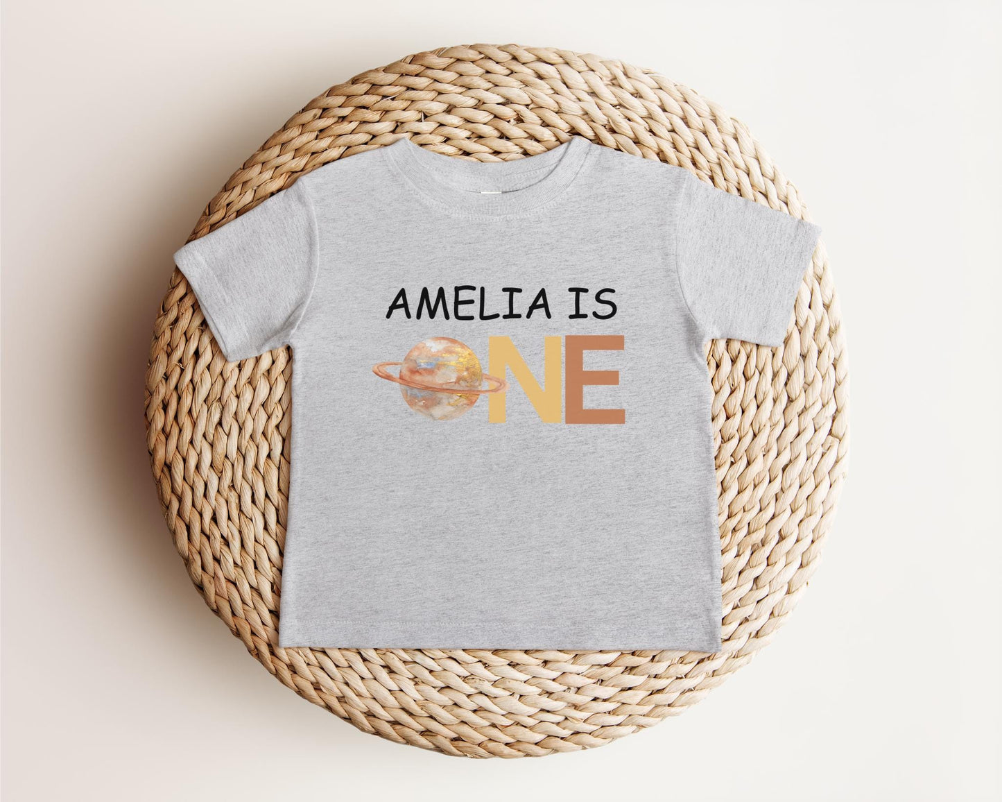 Personalized Astronaut Kids Birthday Shirt | Space Custom Todder T-Shirt | Galaxy Themed Birthday Outfit | Planet Rocket Birthday Tee