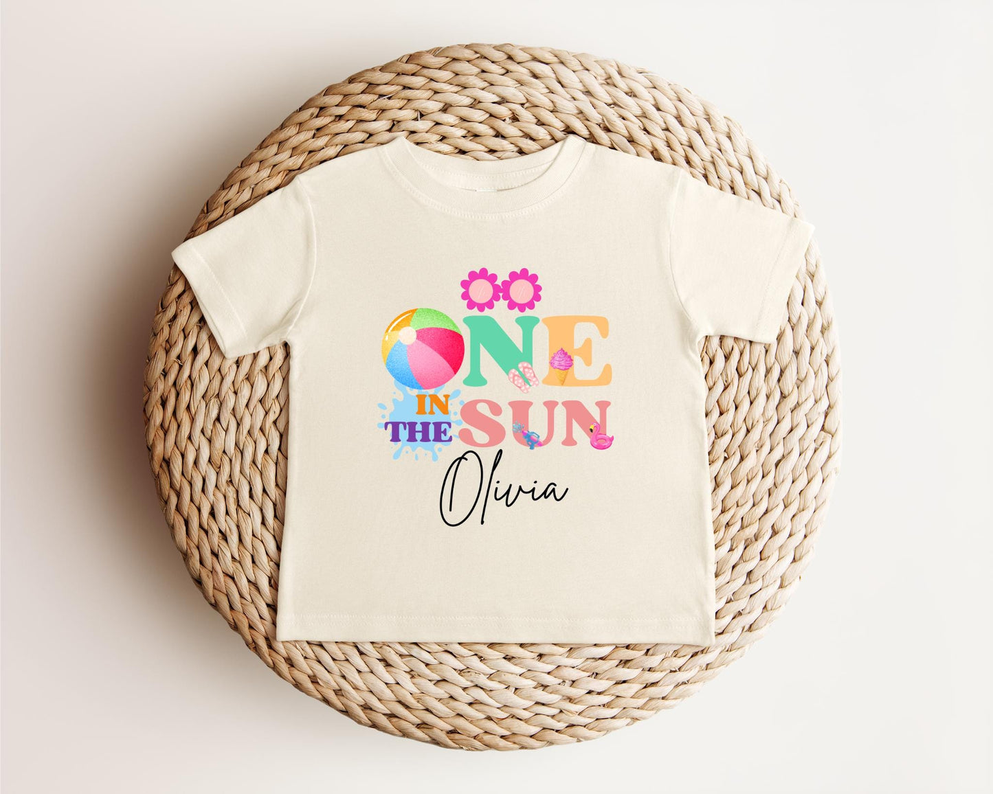 Personalized One In The Sun Pool Party Theme Birthday Girl Shirt | 1st Birthday Outfit | Summer Splish Splash Swimming Birthday Party