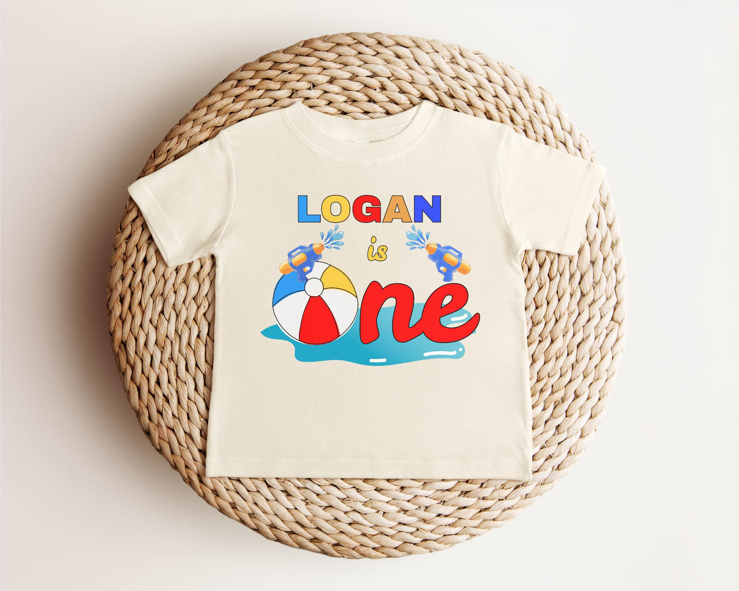 Personalized Beach Ball Pool Party Theme Birthday Shirt | 1st Birthday Outfit | Summer Splish Splash Swimming Pool Birthday Party