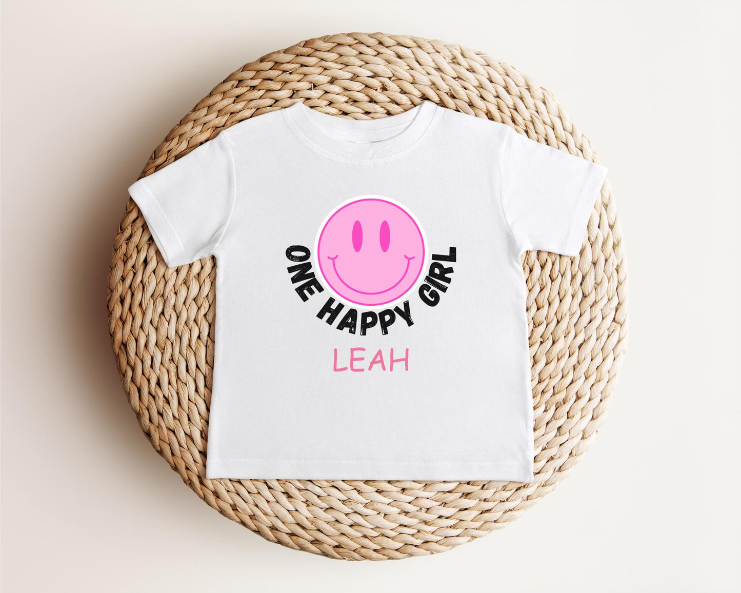 One Happy Girl Birthday Theme Shirt | One Happy Babe | 1st Birthday Shirt | Toddler Girl First Birthday | One Groovy Girl Smiley Face Outfit