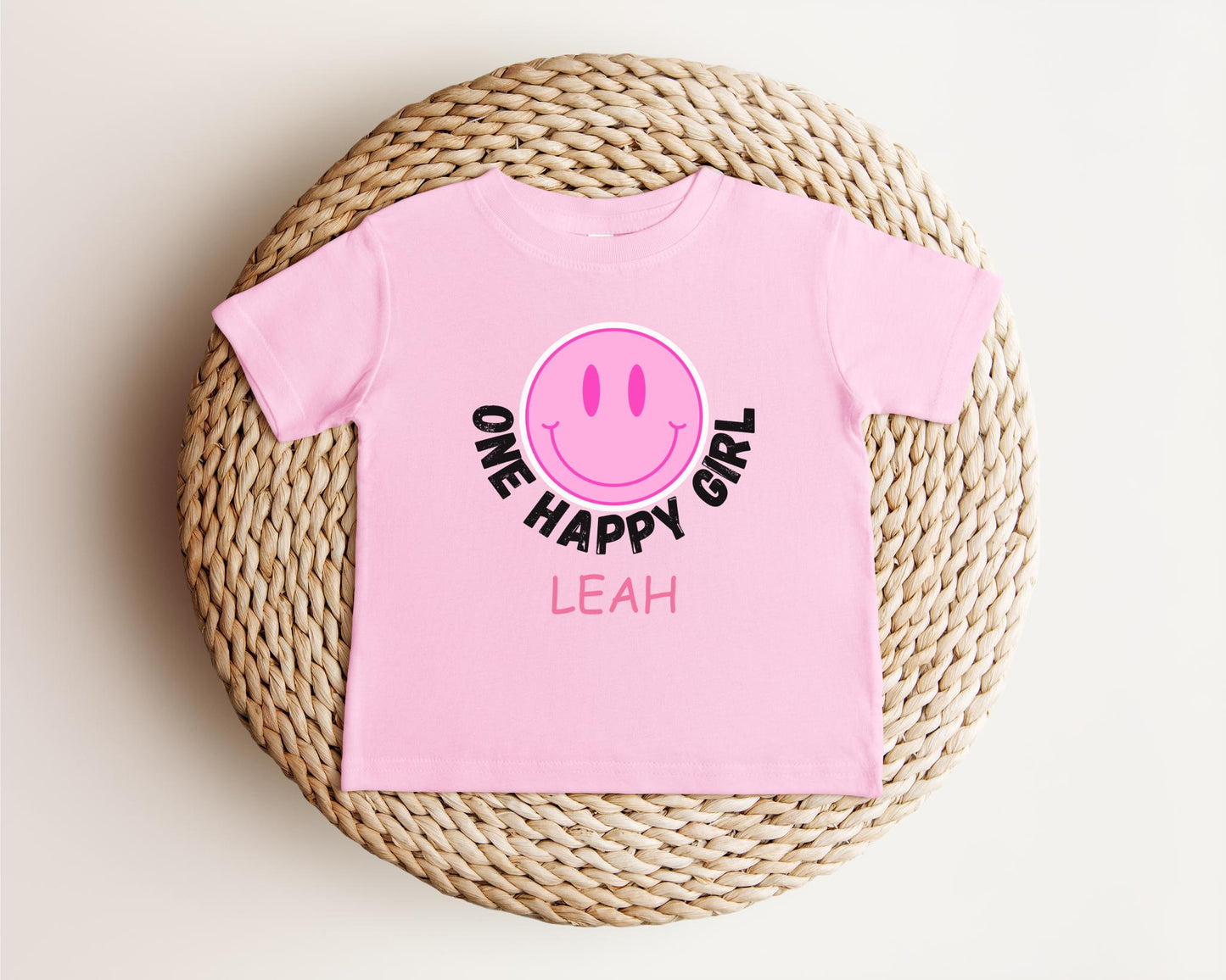 One Happy Girl Birthday Theme Shirt | One Happy Babe | 1st Birthday Shirt | Toddler Girl First Birthday | One Groovy Girl Smiley Face Outfit