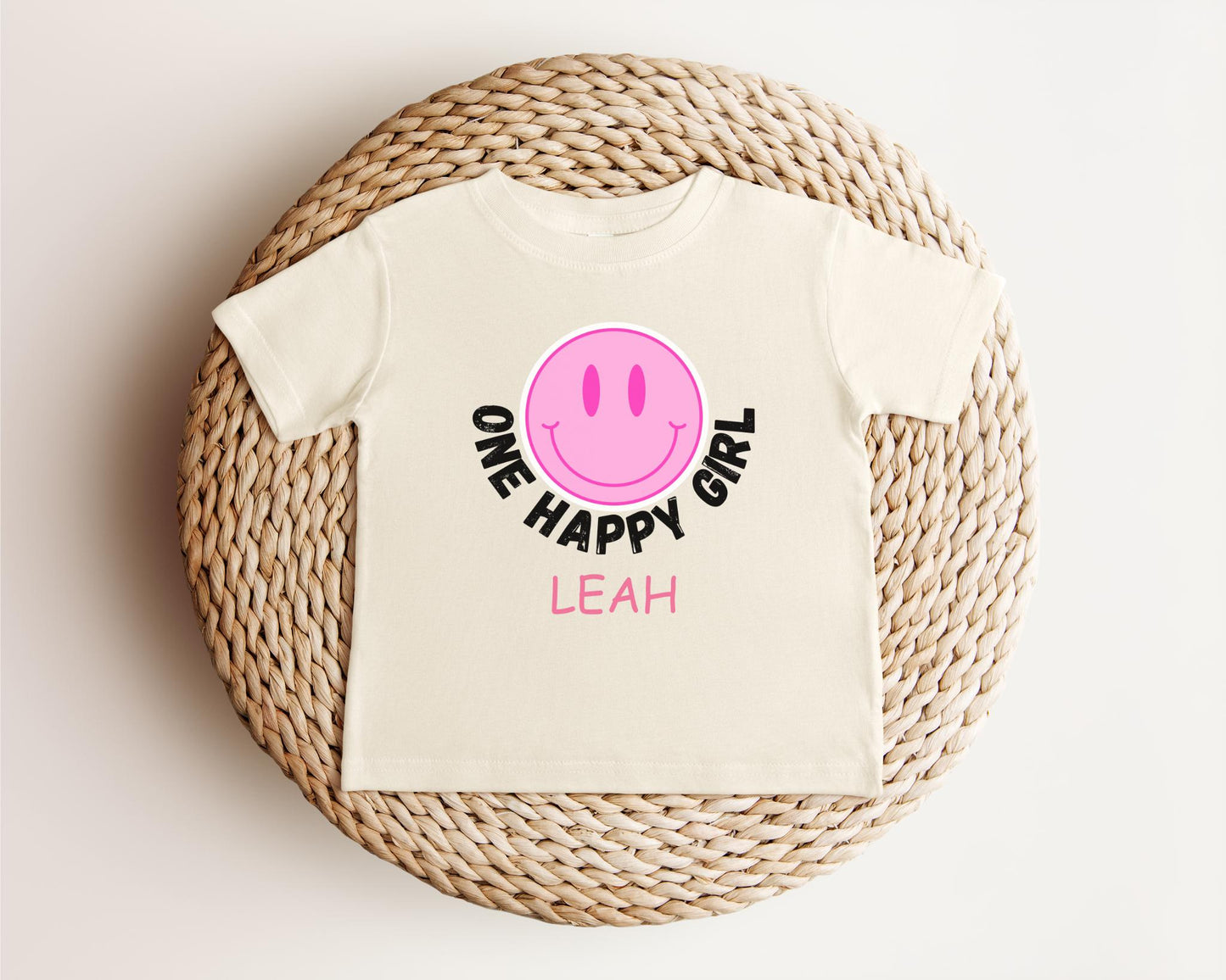 One Happy Girl Birthday Theme Shirt | One Happy Babe | 1st Birthday Shirt | Toddler Girl First Birthday | One Groovy Girl Smiley Face Outfit