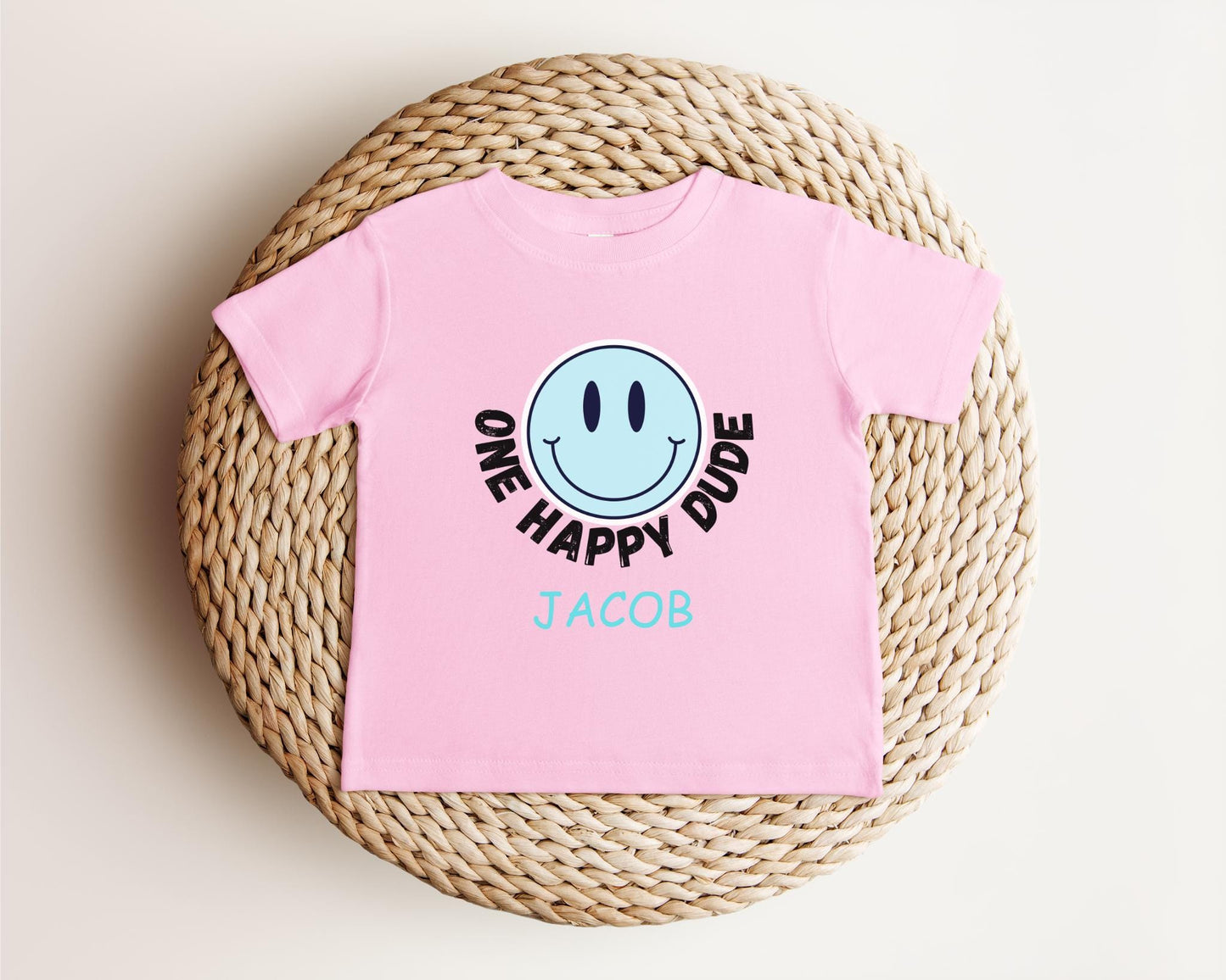 One Happy Dude Birthday Theme Shirt | 1st Birthday Boy Shirt | Happy Face Toddler Birthday Outfit | First Birthday Gift |Smiley Birthday Tee