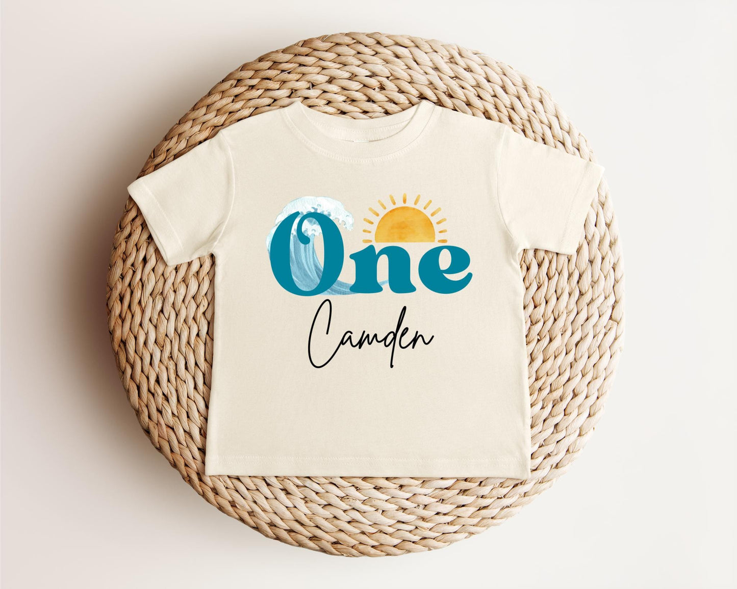 Personalized Surf First Birthday Shirt | The Big One Shirt | 1st Birthday Tee | Catch A Wave Birthday Outfit | Toddler Boy Surfer