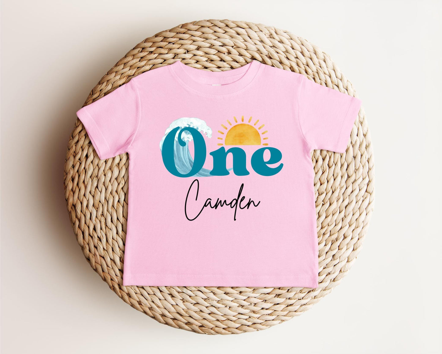 Personalized Surf First Birthday Shirt | The Big One Shirt | 1st Birthday Tee | Catch A Wave Birthday Outfit | Toddler Boy Surfer