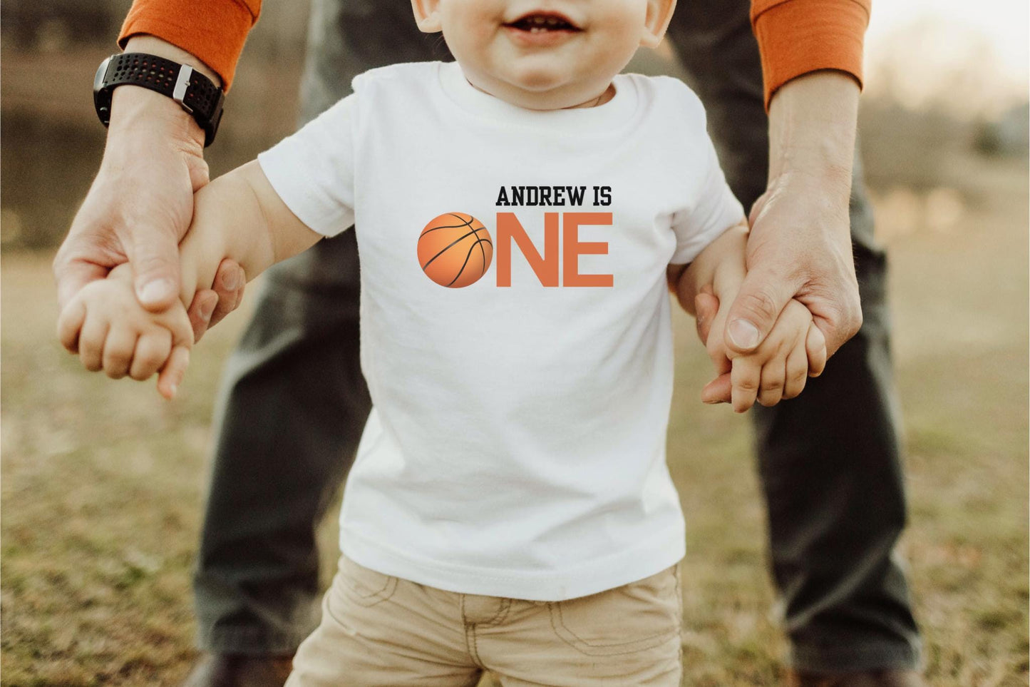 Personalized Basketball 1st Birthday Shirt | Girls Boys First Birthday Shirt | Basketball Birthday Party Outfit | Kids Basketball Tee