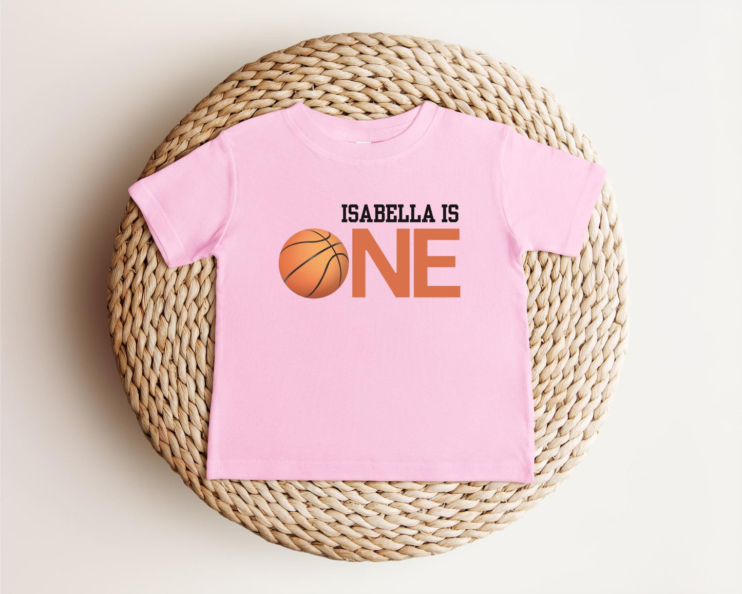 Personalized Basketball 1st Birthday Shirt | Girls Boys First Birthday Shirt | Basketball Birthday Party Outfit | Kids Basketball Tee
