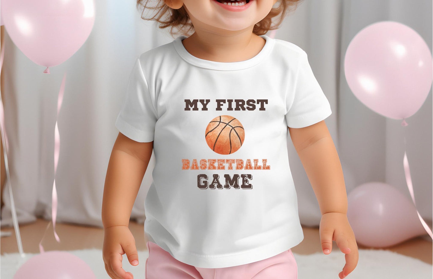 My First Basketball Game Baby Tee: Game Day Toddler Outfit