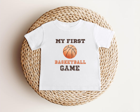 My First Basketball Game Baby Tee: Game Day Toddler Outfit