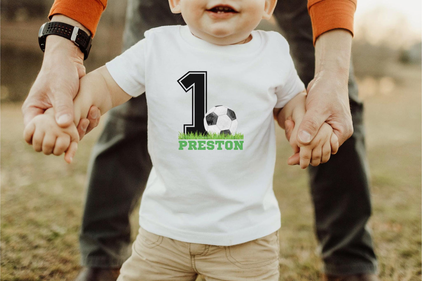 Personalized First Birthday Soccer Shirt | Soccer 1st Birthday Party Outfit | Baby Toddler Birthday T-Shirt | Sports Themed Tee Gift