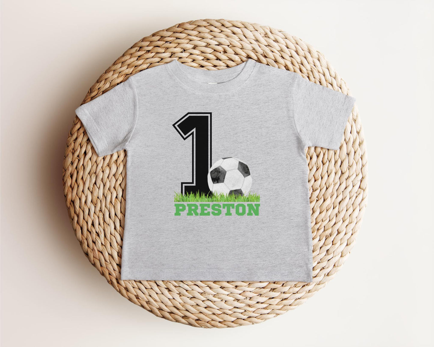 Personalized First Birthday Soccer Shirt | Soccer 1st Birthday Party Outfit | Baby Toddler Birthday T-Shirt | Sports Themed Tee Gift