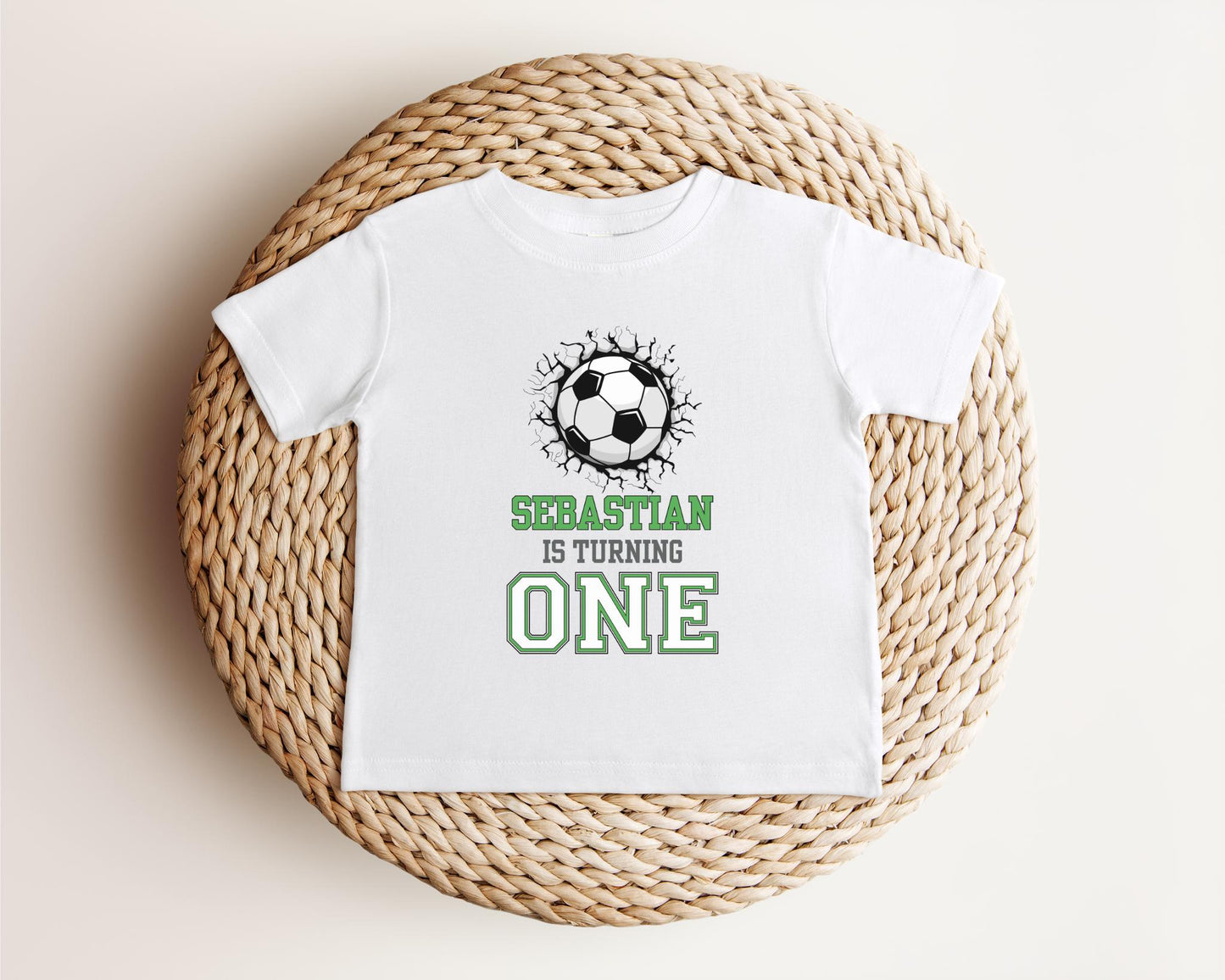 Personalized First Birthday Soccer Shirt | Soccer 1st Birthday Party Outfit | Baby Toddler Birthday T-Shirt | Sports Themed Tee Gift
