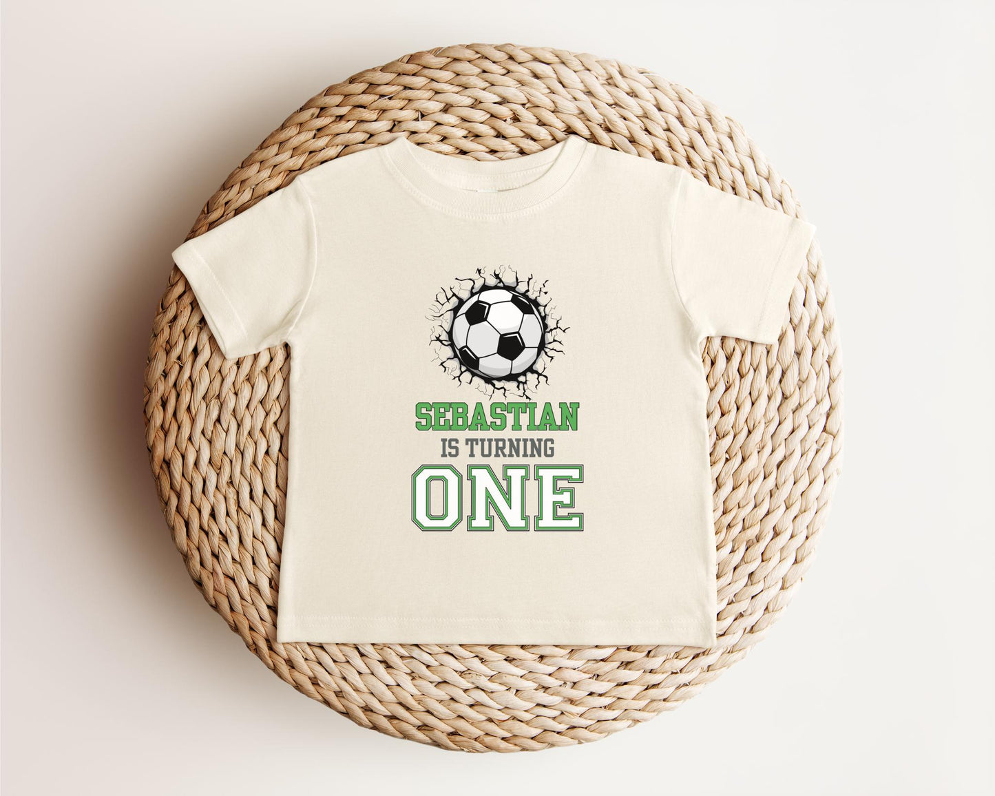 Personalized First Birthday Soccer Shirt | Soccer 1st Birthday Party Outfit | Baby Toddler Birthday T-Shirt | Sports Themed Tee Gift