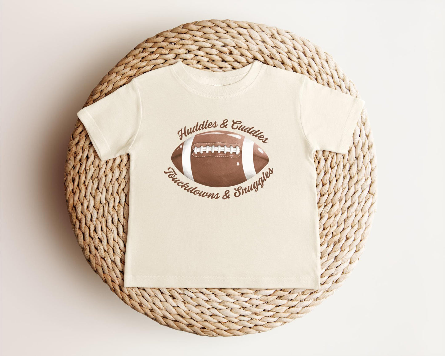 Baby Football Shirt: Huddles, Cuddles, Touchdowns, Snuggles Game Day Tee